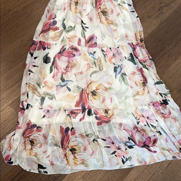 NWT Elegant Floral midi/maxi silk blend Dress - Picture 6 of 11